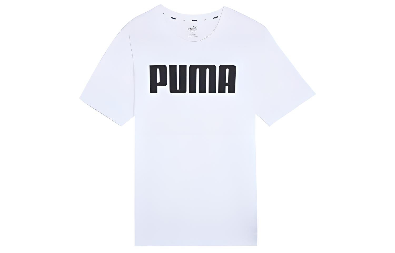 PUMA T Shirts Men s White Crew Neck Moderate 671259-02 L