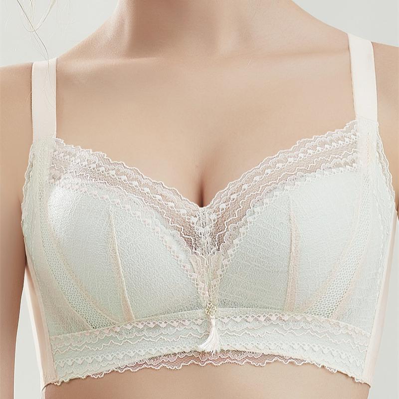Lace Bra Women's Adjustable Underwear Gathering Non-magnetic Bra Anti-sagging Bra Push Up Bra