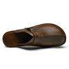 Fashion Breathable Half Slippers Stylish Flats Leather Man Muller Shoes Soft Men Casual Shoes Slip On Shoes Lightweight Loafers Sandals