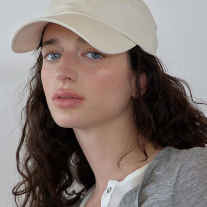 

LCVE LCVE LOGO WASHED COTTON BALL CAP_IVORY IVORY_FREE