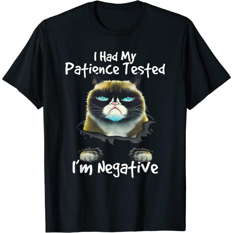 YBAB I Had My Patience Tested Im Negative Grumpy a Cat T-Shirt XXXXXL разноцветный