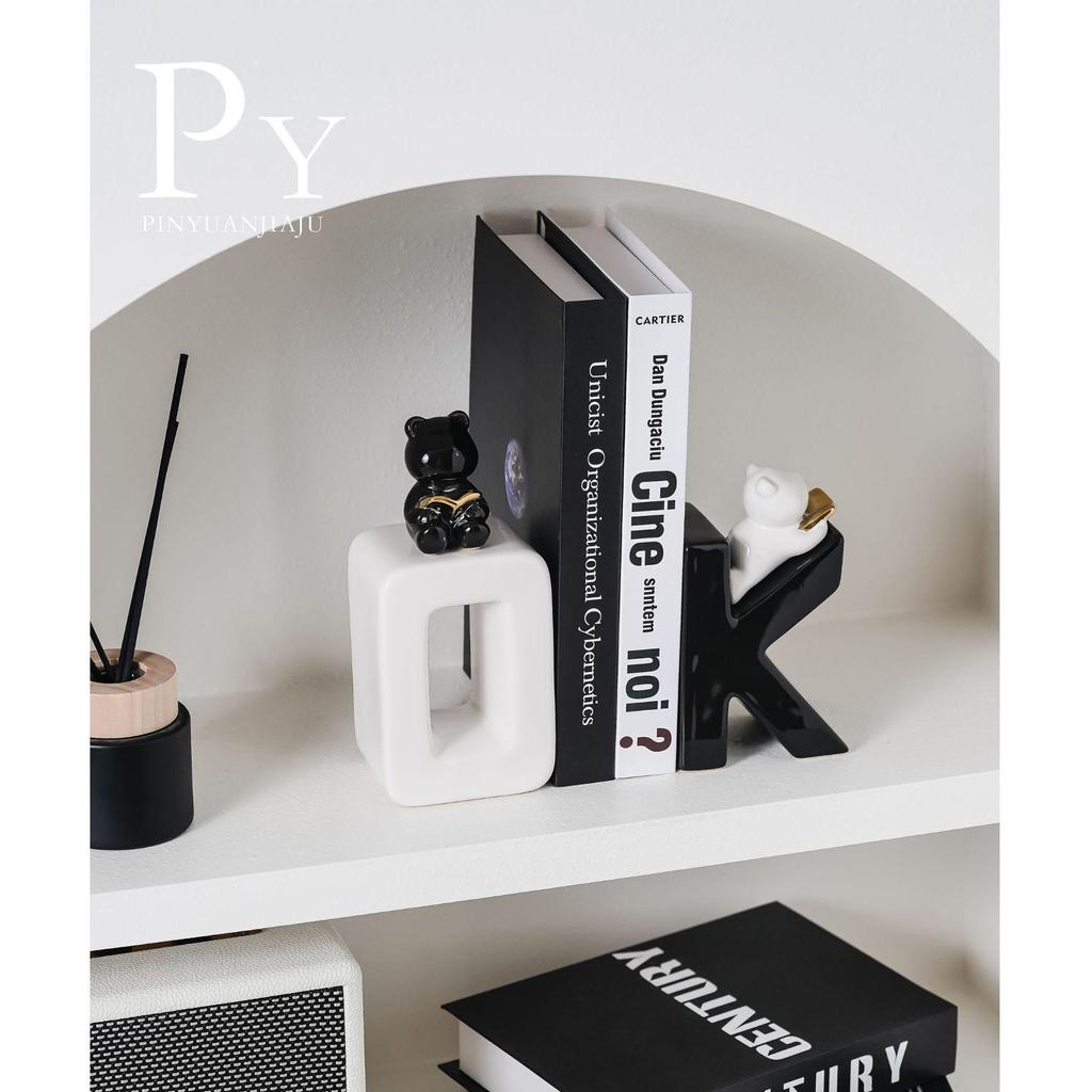 Modern Luxury Bookend Light Ornament for Living Room, Wine Cabinet, and Children's Room Decor