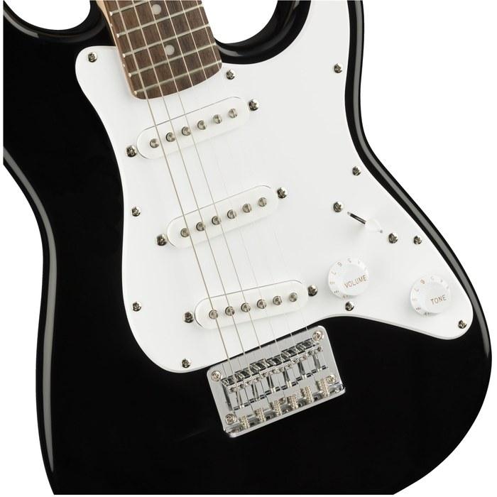 Squier by Fender Electric Guitar Mini Strat®, Laurel Fingerboard, Black, with Soft Case