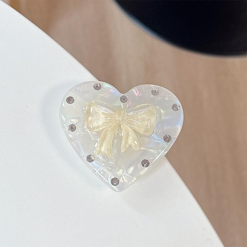 Simple Shell Pattern Colored Bow Mobile Phone Airbag Bracket Wind Ring Girl Small Gift