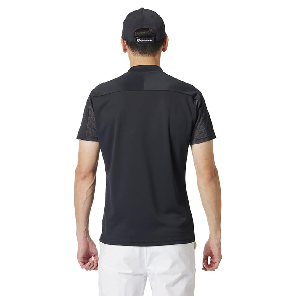 TaylorMade Side Block S/S Mock Black Men's Size M (SS25 UN619)