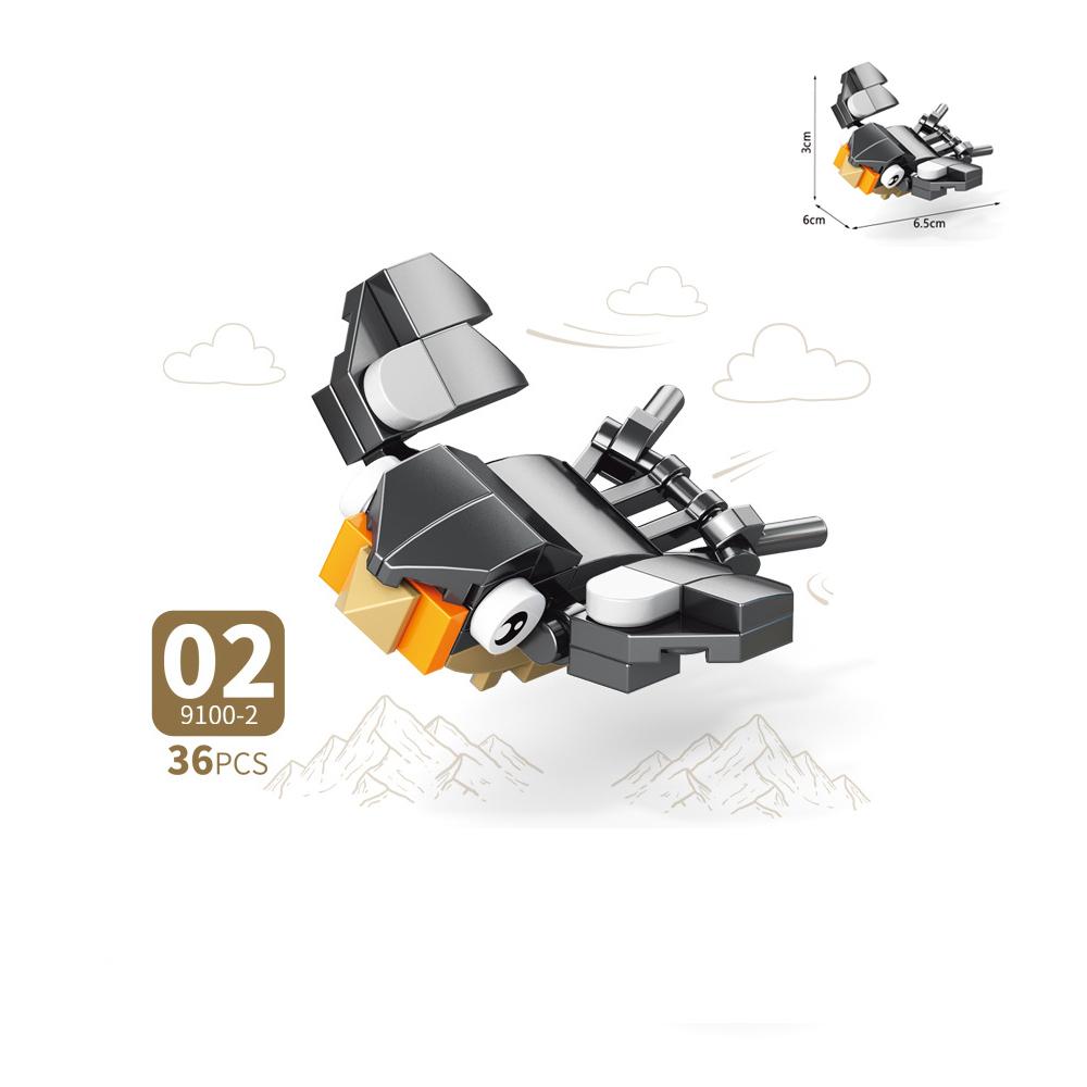 MOC Puzzle Zvířecí Stavební Kostky Včela Tygr Lev Žirafa Žába Krokodýli Liška Pták Divoké Prase Hmyz Mini DIY Cihlová Hračka Dárek F029