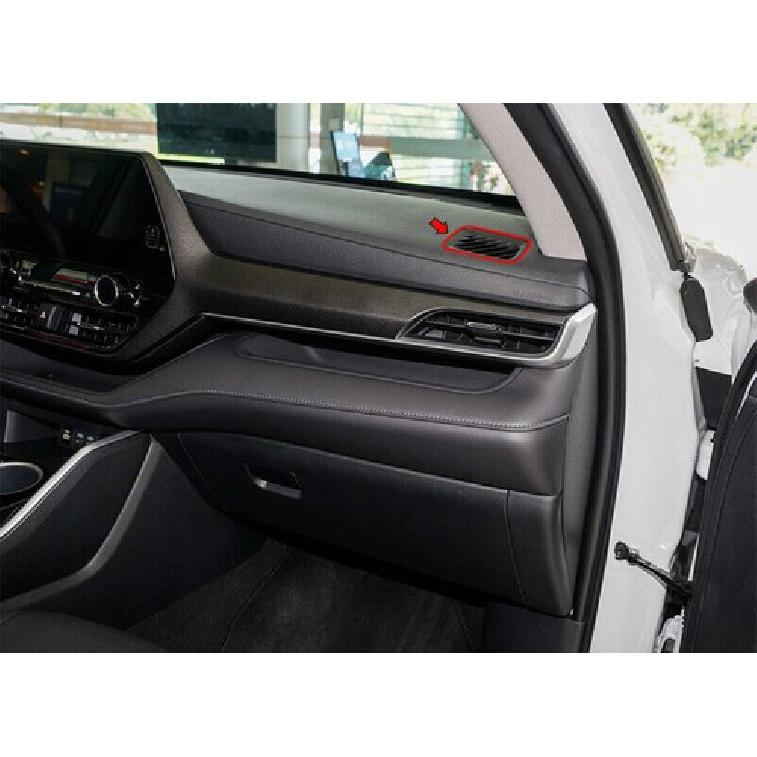 Dashboard L&R Air Outlet Vent Trim 2* For Toyota Highlander 2020-2022 Black Wood