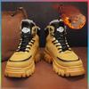 Herren Winterstiefel Warm Gefüttert Hoher Schaft Schneestiefel Arbeitsschutz Arbeitsstiefel Anti-Rutsch Wasserdicht