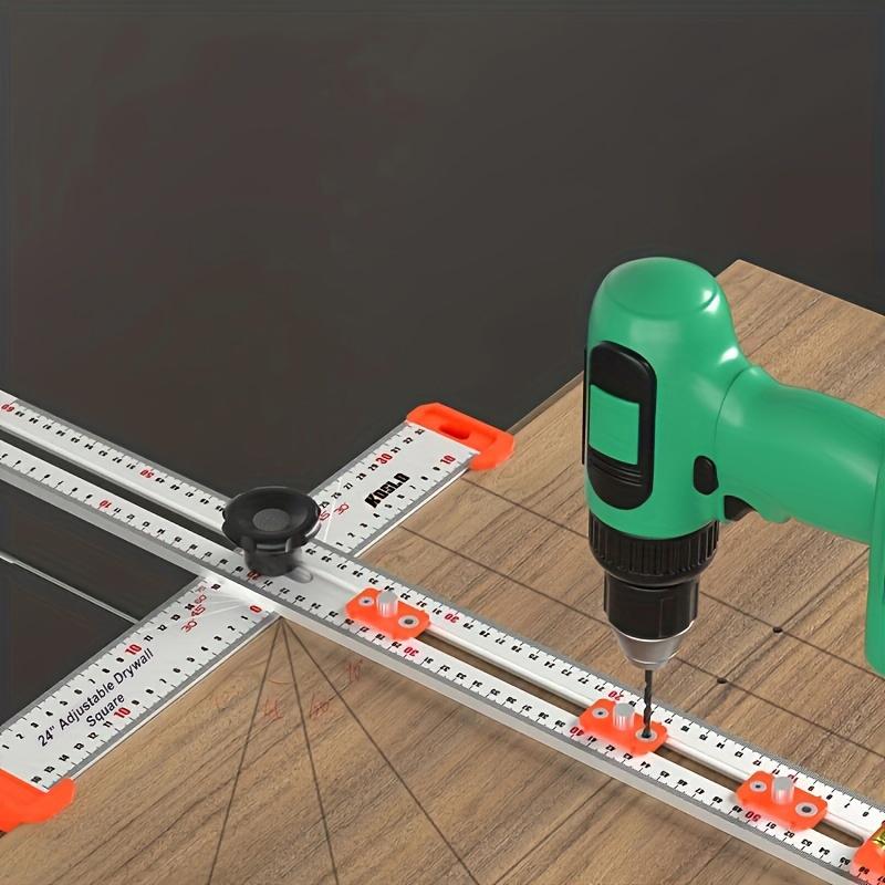 2 In 1 Drilling Positioning Ruler Combination Angle Ruler T-Shaped Ruler Cabinet Hardware Jig Drawer Installation Woodworking