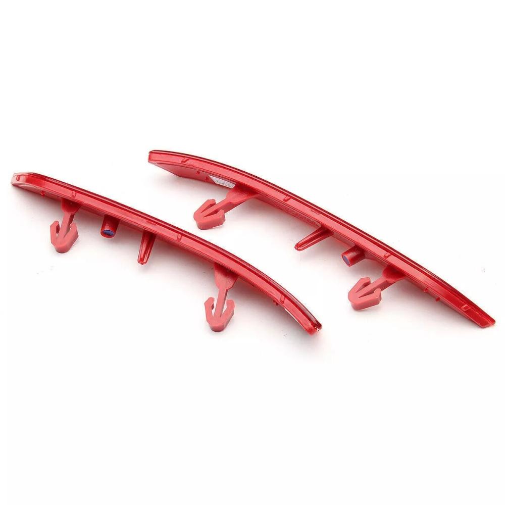 1 Pair Car Rear Bumper Reflector Light Left&Right Red For Peugeot 508 2011-2014