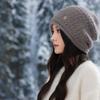 Hat Women's Autumn and Winter New Hollow Thickened Stack Hat Outdoor Cold Warm Hat