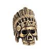 New Indian Punk Crow Trendy Man Portrait Skull Ring