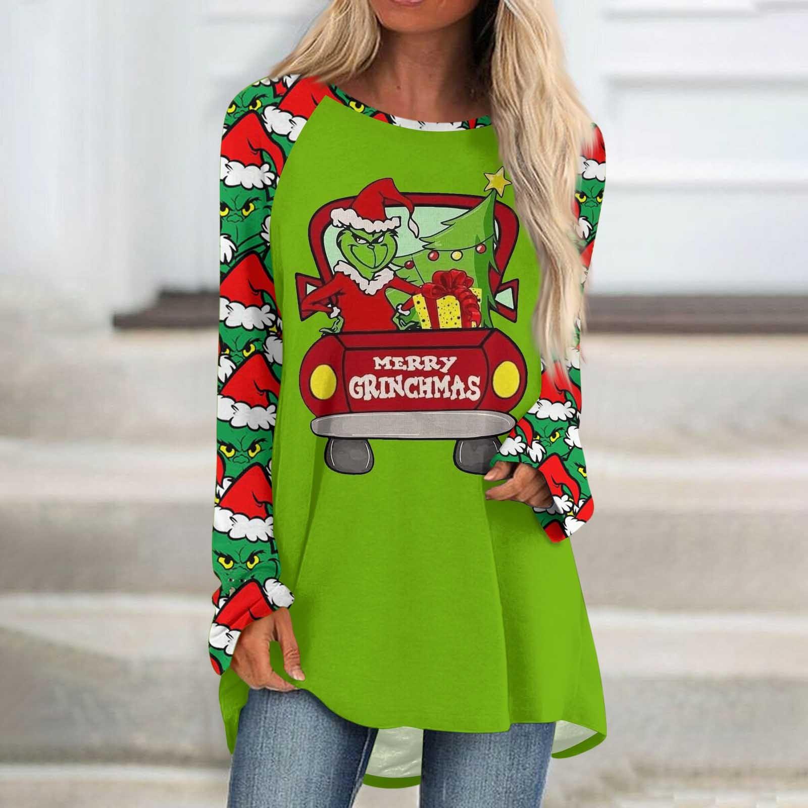 Женская осенне-зимняя повседневная длинная свободная футболка с длинными рукавами — фото 6