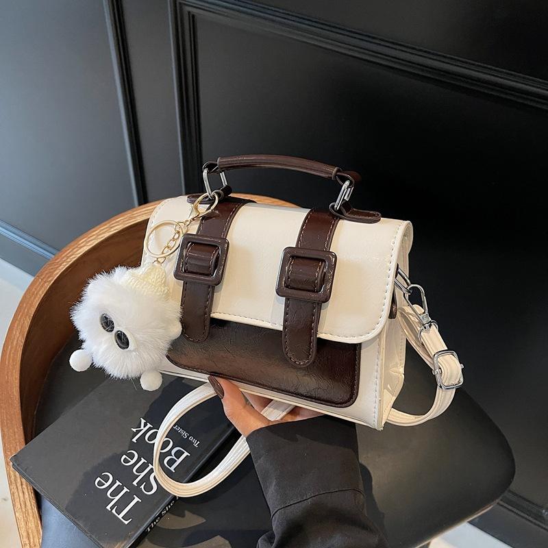 

Bag women s fashion retro shoulder messenger bag new fashion contrasting color commuter portable small square bag