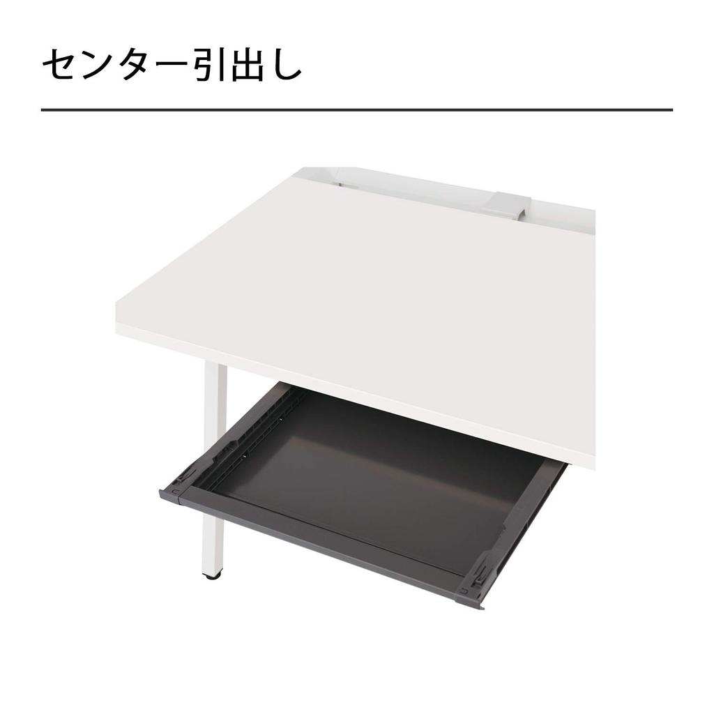 Office Desk KOKUYO Lean Flat Desk Work Desk Black X Natural Width 140 X Depth 70 Cm Assembly [3 Packages] DLE-H1407-BKLW1 [Customer Required]