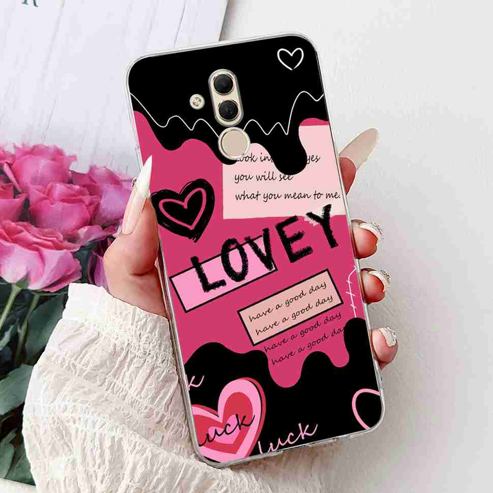 For Huawei Mate 20 Lite 6.3" Case SNE-AL00 Cute Cat Soft Silicone Cover For Huawei Mate 20Lite SNE-LX1 Colorful Butterfly Shell