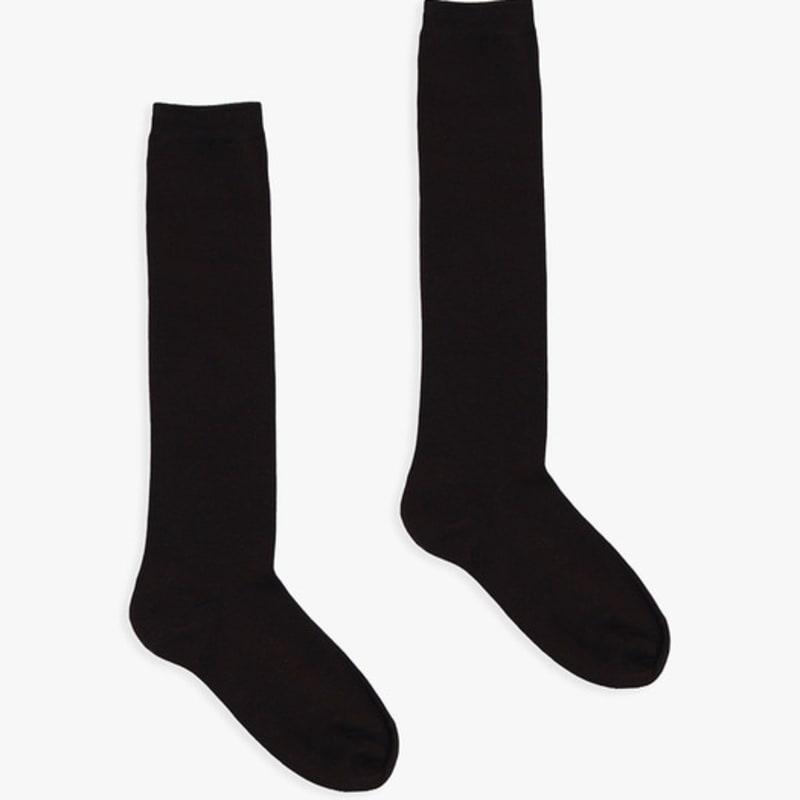 Pink PINEAPPLE [2EA 1SET] BASIC KNEE HIGH SOCKS_BROWN