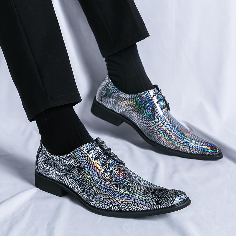 Men's Plus Size Pointed Toe Leather Shoes - Fashionable, Trendy & Casual Groom's Shoes