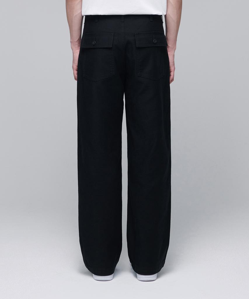 MUSINSA STANDARD Wide Replica Fatigue Pants [Black]