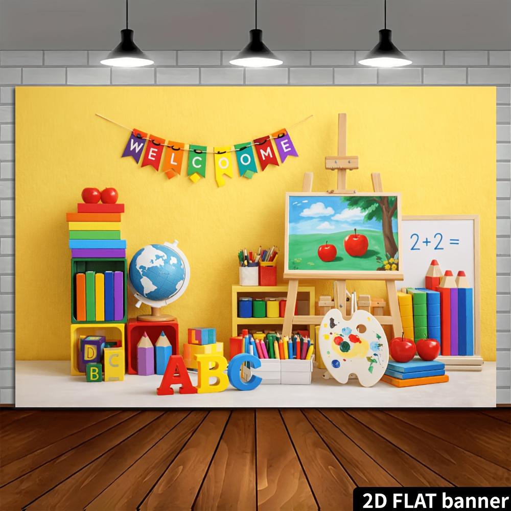 2D Flat Banner Learning Theme Background WELCOME Color Flag Theme