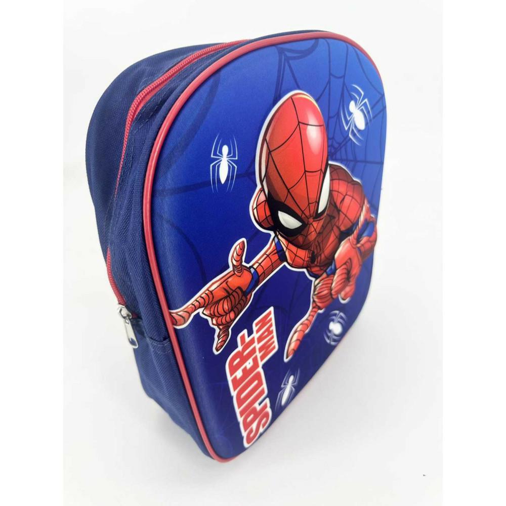 3D Spiderman Waterproof Kids Backpack 26x32x10cm Multicolor School Bag