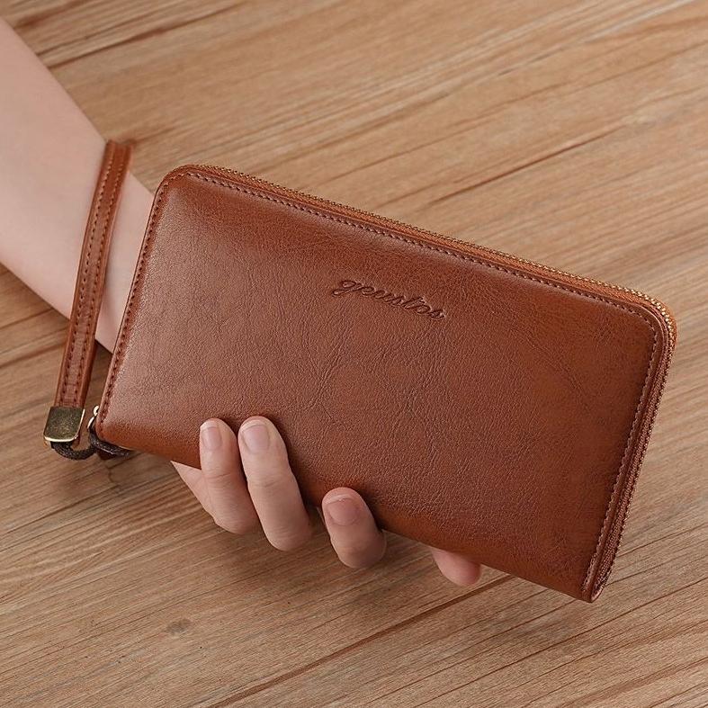 Women RFID Blocking Long Wallet PU Leather Clutch Wallet Large Capacity Zipper Around Wristlet Purse Card Holder Phone Wallet