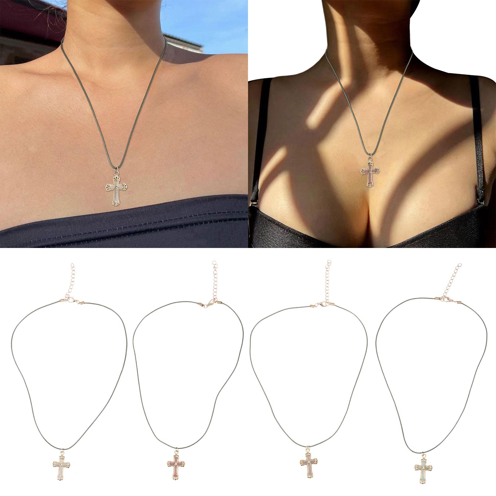 

Fashionable Pendant Necklace Adjustable Chain Necklace Stylish Neck Jewelry Stainless Steel Texture for Daily Party Wear білий