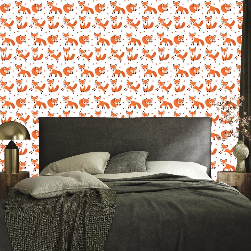 Wallpaper Cheerful Sleeping Foxes for Living Room and Bedroom 50x1000