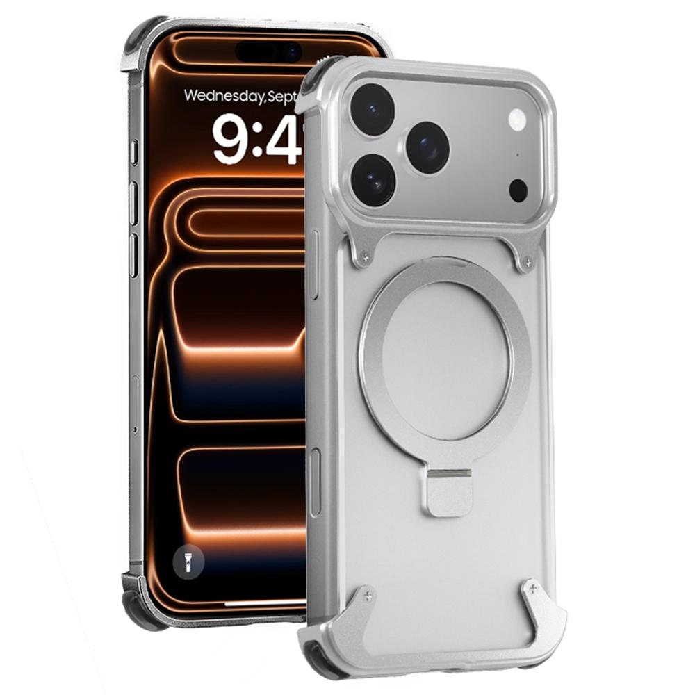 

Чохол для телефону iPhone 17 Pro Max з підставкою, сумісний з MagSafe, металева ПК матова задня кришка