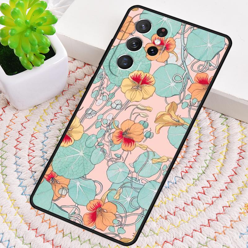 Tropical Flowers print TPU Phone Case For Samsung Galaxy note 10 pro S26 S25 S24 S23 S22 Ultra Plus S21 FE S20 Shockproof Cover