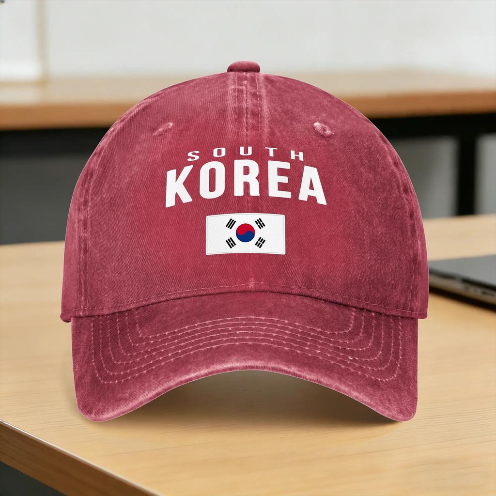 South Korea Korean Flag Gift Sun Baseball Cap Unisex Men Custom DIY Trucker Hat Summer y2k Funny Outdoor Sports Baseball Caps
