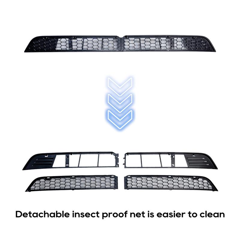 For Tesla Model Y Juniper 2025 Launch Lower Bumper Anti Insect Net Dust Proof Inner Vent Grille Cover Insect-proof Front Cover