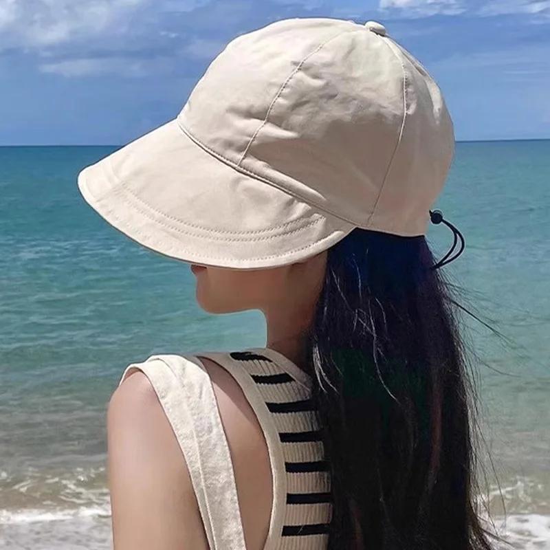 Fashion Foldable Outdoor Sun Bucket Hat for Women Girl Hats Wide Brim Bucket Summer Cover 50+ UPF Adjustable Sun Protection Caps
