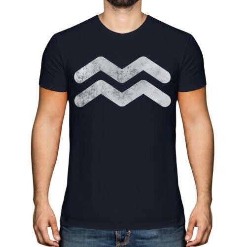 

Водолей Знак Зодиака Эффект Разрушения Мужская Футболка Винтажный Дизайн Топ Подарок L