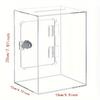 PGY Acrylic Transparent Card Box with Lock Money Saving Jar Coin & Cash Bank Waterproof  Voting/Suggestion/Tip/Jar Donation Box