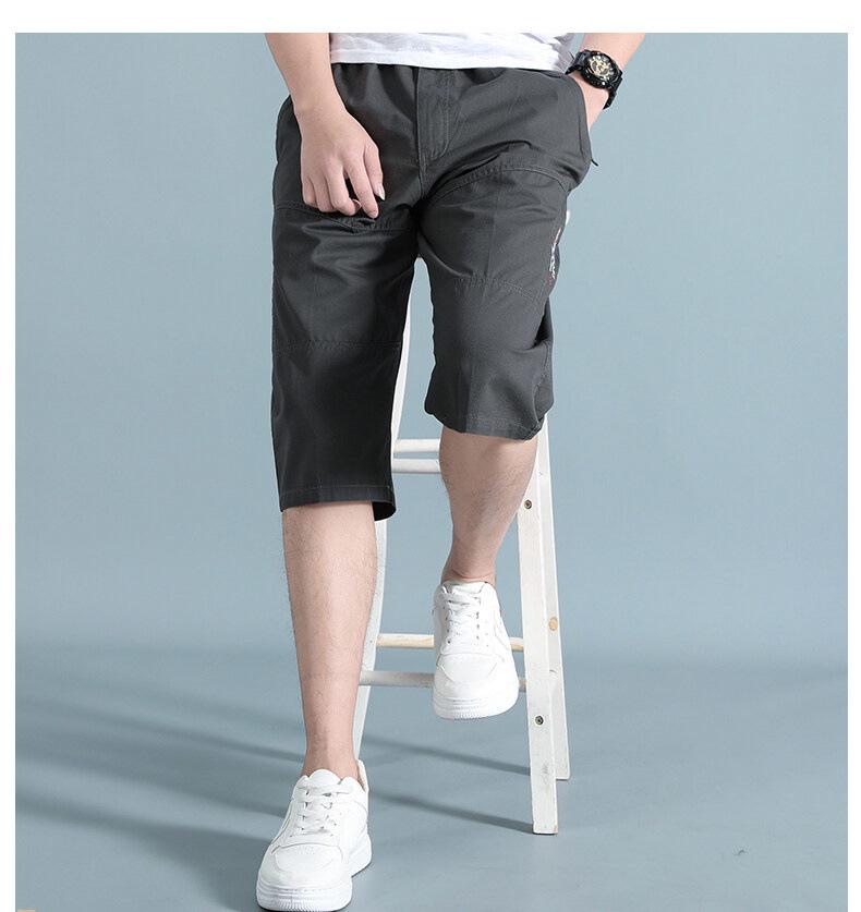 Men's Summer Casual Cotton Straight-Leg Shorts for Middle-Aged & Young, Loose-Fit Sports Outdoor Fashion.