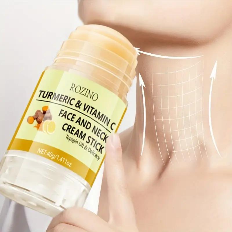 Hydratační hydratační krém na krk s vitamínem C a kurkumou, zpevňující linie krku, hypoalergenní hydratační krém pro zářivou pleť