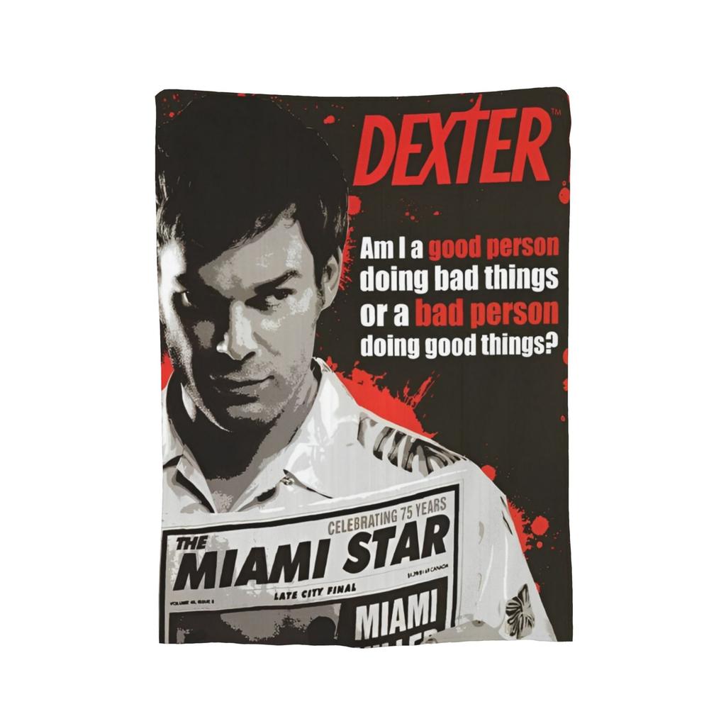 Dexter Morgan Tv Show Blankets Fuzzy Throw Blanket Summer Air Conditioning Portable Soft Warm Bedspreads,