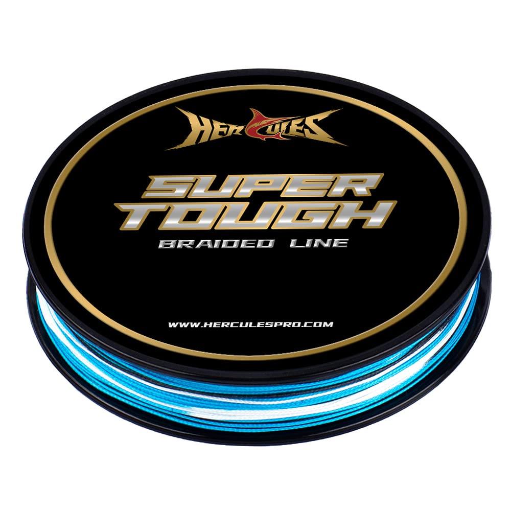 HERCULES PE Fishing Camouflage 274m Line, 4-Strand Braid, Blue, 12lb, 300yds,