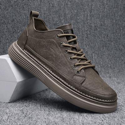 Leather Shoes Casual Soft Sole Black Autumn Business British Sports Board Shoes Non-slip Labor Insurance Tide Shoes