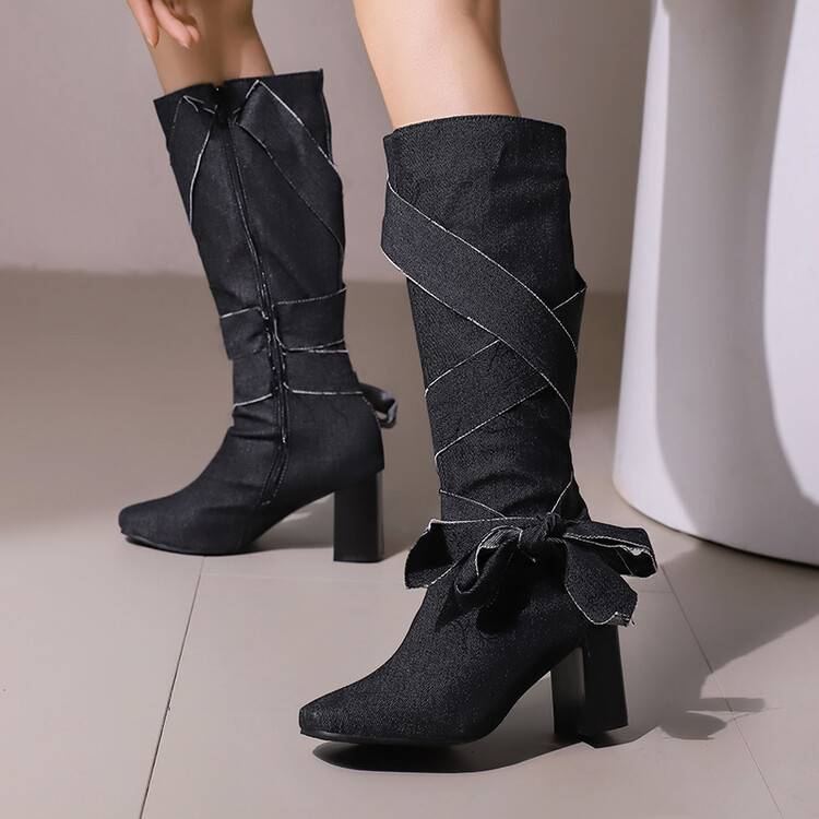 

Новые плиссированные сапоги Майяра, женские сапоги на платформе и толстом каблуке 2025 года в стиле ковбой в стиле вестерн 39