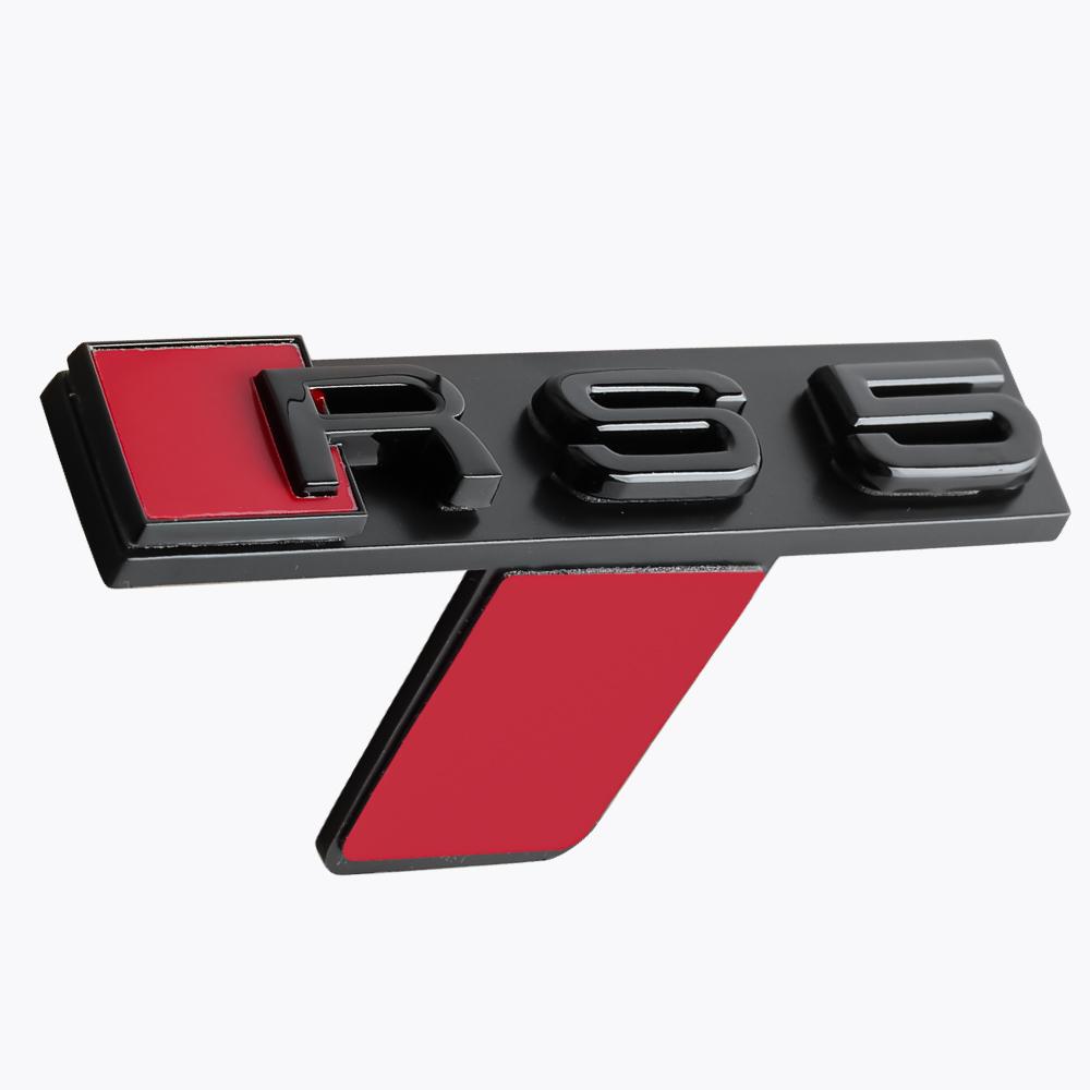 3D RS3 RS4 RS5 RS6 RS7 RS8 Badge Car Front Grille Emblem Auto Accessories For Audi Sline Quattro RS S TT A1 A2 A3 A4 A5 A6 A7 A8