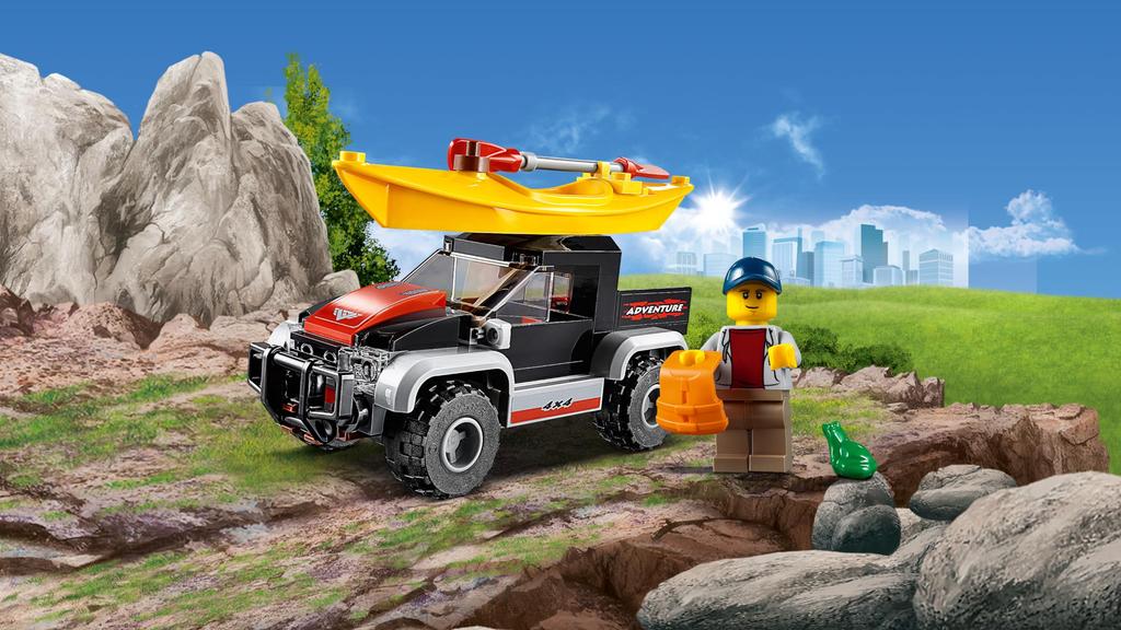 LEGO City Kajak und Auto 60240 Block Toy Boys Auto Offroad