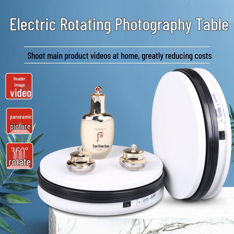 Automatic Rotating Display Stand for Live Streaming, E-commerce, Figurines, and Panoramic Photo/Video Shooting