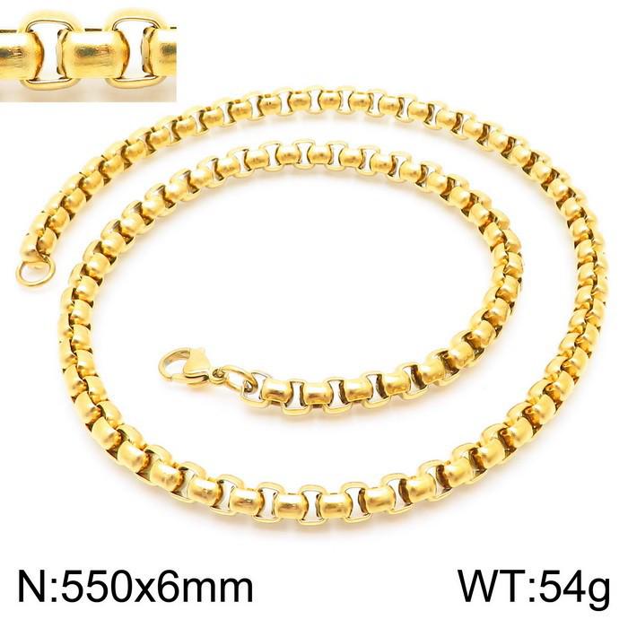 Square Pearl Stainless Steel Titanium Necklace for Men and Women