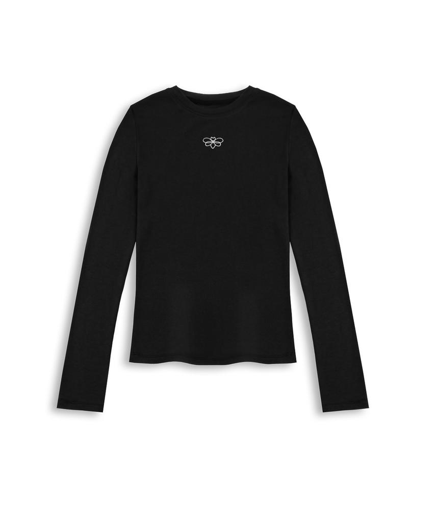 Eobiheomjeu Bb Soft Slim Long Sleeve T-Shirt Abh355-101 Black