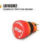 1Pcs 16mm Emergency Stop Push Button Switch Mushroom Stop Button  for Emergency Stop Control
