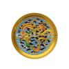 Dragon & Phoenix Prosperity Cloisonné Plate: Four Divine Beasts Design for Home or Office Decor