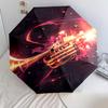 1 PC Automatic Folding Umbrella - Musical instruments Pattern, Portable & Foldable Design with 8 Ribs, Christmas Birthday Gifts