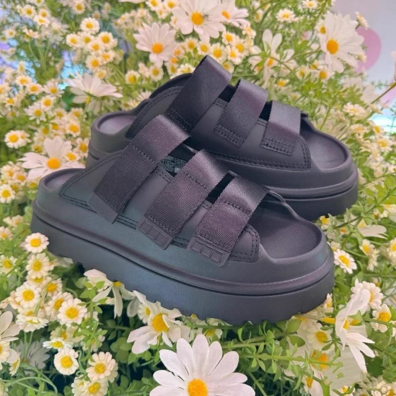 Summer Fashion Thick-soled Heightening Cool Slippers for Women's Outer Wear 2025 New Versatile One-word Slippers for Women's Casual Slippers for Women